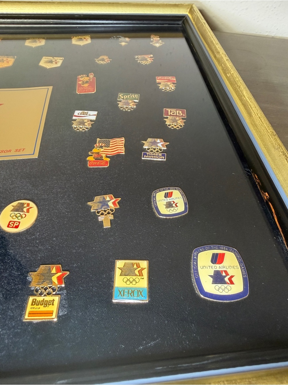 1984 Los Angeles Olympic Sponsor Pin Set Framed Limited Edition LA Olympics - Picture 5 of 7